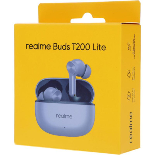 Гарнитура внутриканальные Realme Buds T200 Lite фиолетовый беспроводные bluetooth в ушной раковине (6941764454514)