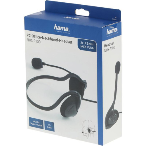 Наушники с микрофоном Hama NHS-P100 черный 2м накладные шейный обод (00139920) Наушники с микрофоном Hama NHS-P100 черный 2м накладные шейный обод (00139920)