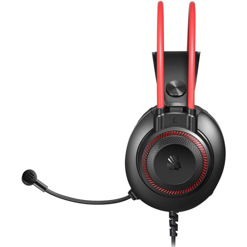 Наушники с микрофоном A4Tech Bloody G200 черный/красный 2м мониторные оголовье (G200  AUX3.5-4PIN +USB)