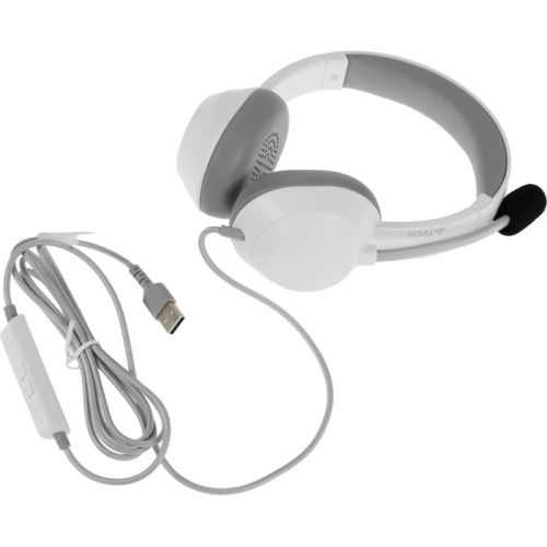 Наушники с микрофоном A4Tech Fstyler FH150U белый/серый 2м накладные USB оголовье (FH150U WHITE)