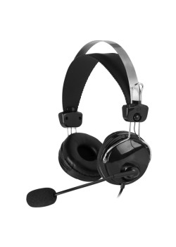Наушники с микрофоном A4Tech HU-7P черный 2м накладные USB оголовье