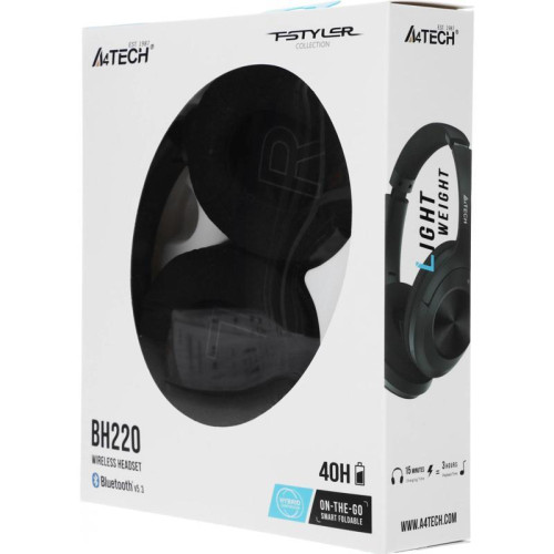 Гарнитура мониторные A4Tech Fstyler BH220 черный беспроводные bluetooth оголовье (BH220 BLACK)