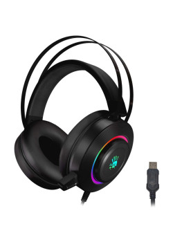 Наушники с микрофоном A4Tech Bloody G521 черный 2.3м мониторные USB оголовье (G521 (BLACK))