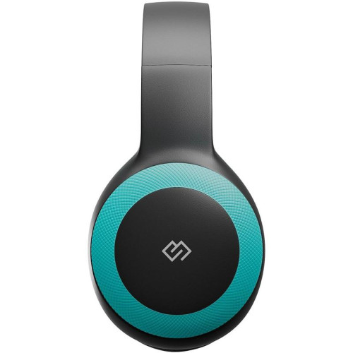 Гарнитура накладные Digma BT-15 черный/голубой беспроводные bluetooth оголовье (BT-15BLB)