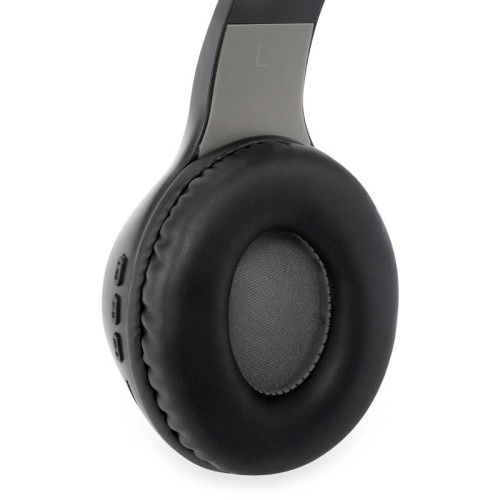 Гарнитура накладные Digma BT-15 черный/серый беспроводные bluetooth оголовье (BT-15BG)