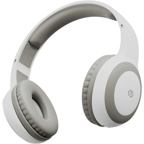 Гарнитура накладные Digma BT-15 белый/серый беспроводные bluetooth оголовье (BT-15W)