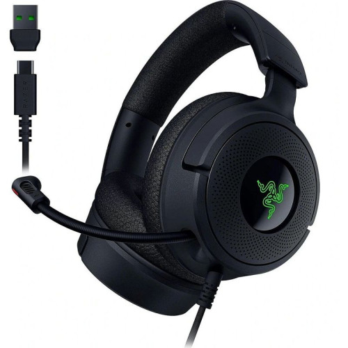 Наушники с микрофоном Razer Kraken V4 X черный 2.0м мониторные USB оголовье (RZ04-05180100-R3M1) Наушники с микрофоном Razer Kraken V4 X черный 2.0м мониторные USB оголовье (RZ04-05180100-R3M1)