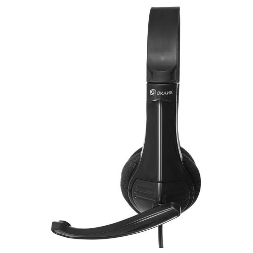 Наушники с микрофоном Оклик HS-M150 черный 2.2м накладные оголовье (428963)