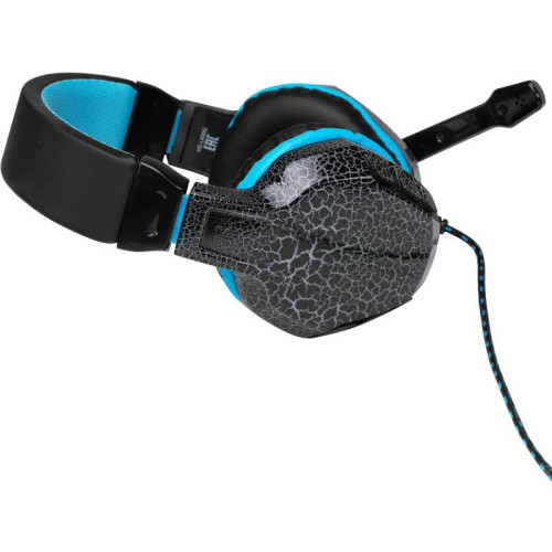 Наушники с микрофоном Oklick HS-L400G ZEUS черный/синий 2.2м мониторные оголовье (359480)