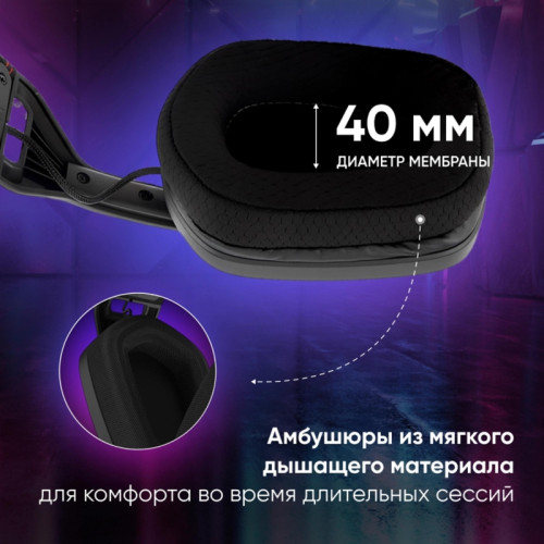 Наушники с микрофоном Oklick HS-L750G черный 1.5м накладные BT оголовье (2007557)