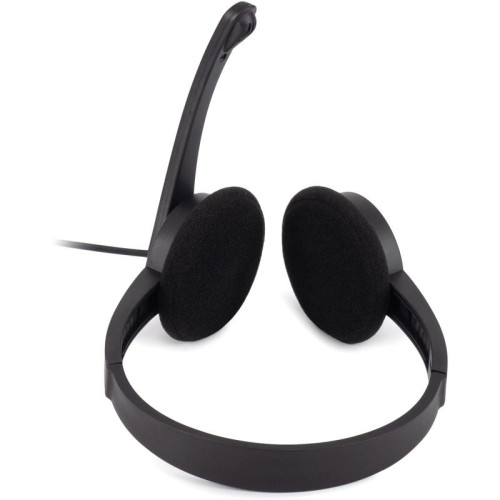 Наушники с микрофоном Оклик HS-M600 черный 1.8м накладные оголовье (1900372)