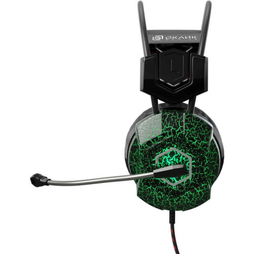Наушники с микрофоном Oklick HS-L500G TOXIC черный 2.2м мониторные оголовье (472656)