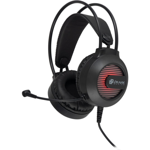 Наушники с микрофоном Oklick HS-L300G черный 2.2м мониторные оголовье (1796949)