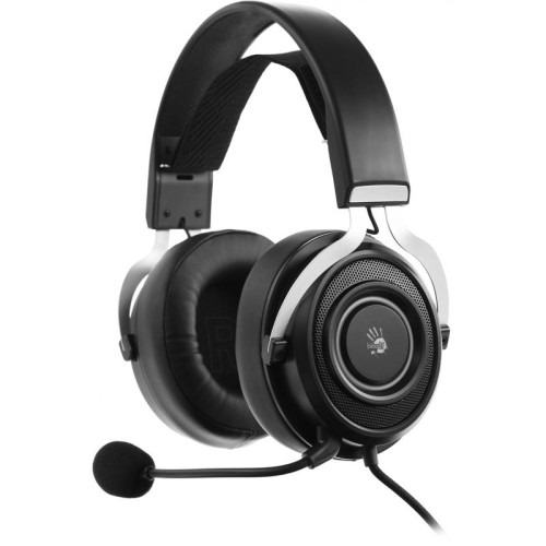 Наушники с микрофоном A4Tech Bloody G535P черный/серебристый 2м мониторные оголовье (G535P 4PIN+USB/BLACK+SILVER)