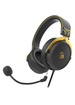 Наушники с микрофоном A4Tech Bloody M590i желтый/серый 1м мониторные USB оголовье (M590I SPORTS LIME)