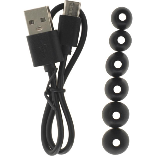 Гарнитура внутриканальные Hyundai H-EP203 черный беспроводные bluetooth в ушной раковине (HEP203B)