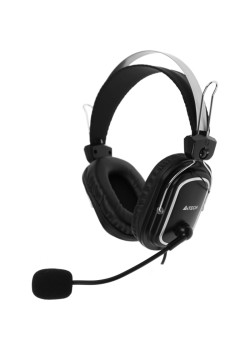 Наушники с микрофоном A4Tech HU-50 черный 2м накладные USB оголовье