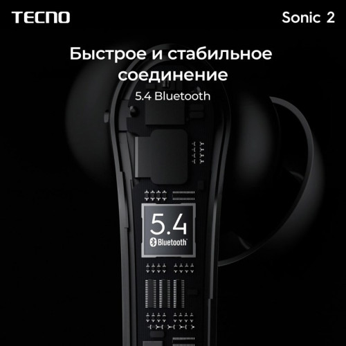 Гарнитура Tecno Sonic 2 SC02 белый беспроводные bluetooth в ушной раковине (SC02 WHITE)