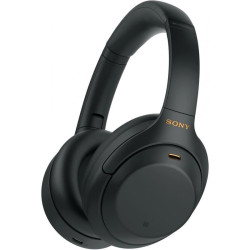 Гарнитура накладные Sony WH-1000XM4 1.2м черный беспроводные bluetooth оголовье (WH-1000XM4/B)