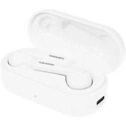 Гарнитура внутриканальные Lenovo HT28 белый беспроводные bluetooth в ушной раковине (УТ000023560)