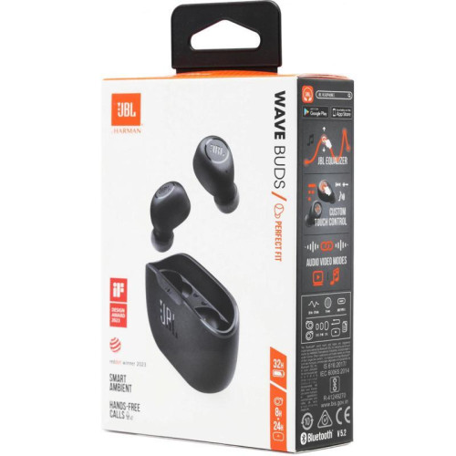 Гарнитура JBL WRL WAVE BUD TWS BLACK