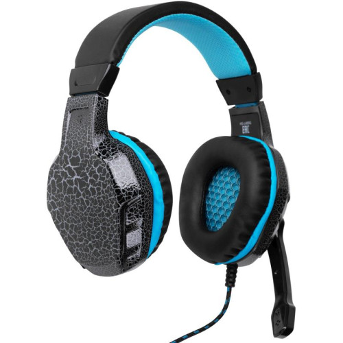 Наушники с микрофоном Oklick HS-L400G ZEUS черный/синий 2.2м мониторные оголовье (359480)