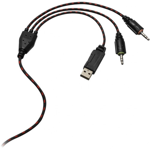 Наушники с микрофоном Oklick HS-L500G TOXIC черный 2.2м мониторные оголовье (472656)