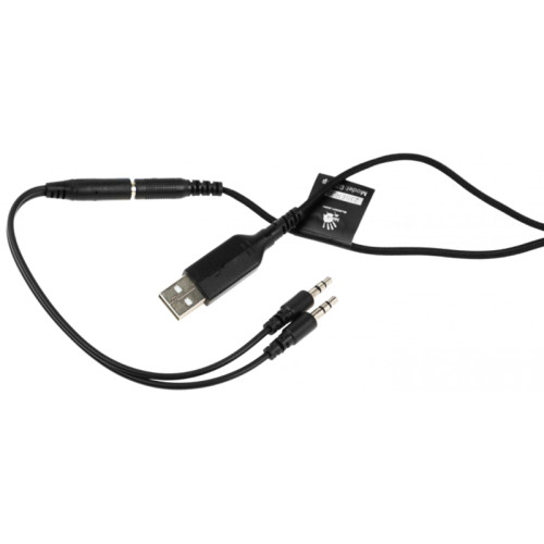 Наушники с микрофоном A4Tech Bloody G575P черный 2м мониторные оголовье (G575P 4PIN+USB/BLACK) Наушники с микрофоном A4Tech Bloody G575P черный 2м мониторные оголовье (G575P 4PIN+USB/BLACK)