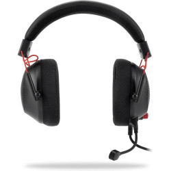 Наушники с микрофоном Oklick HS-L305G черный/красный 2м мониторные оголовье (2060511)