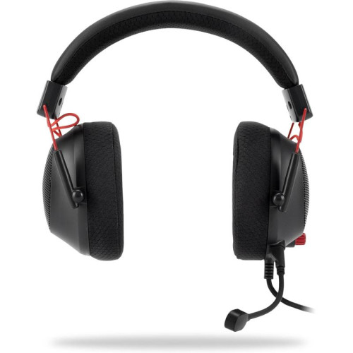 Наушники с микрофоном Oklick HS-L305G черный/красный 2м мониторные оголовье (2060511)