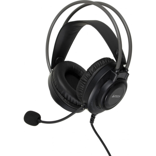 Наушники с микрофоном A4Tech Fstyler FH200U серый 2м накладные USB оголовье (FH200U GREY)