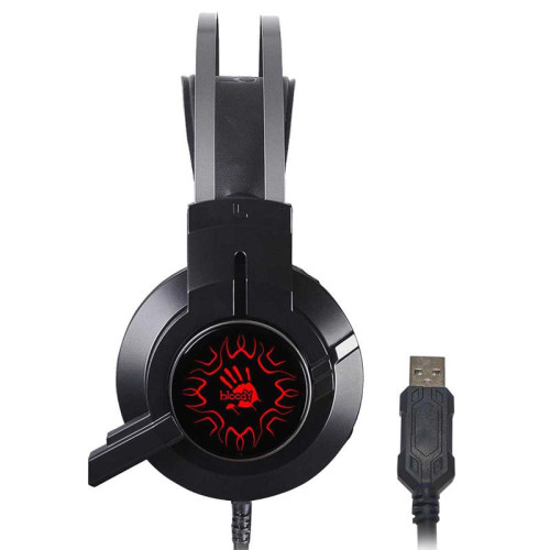 Наушники с микрофоном A4Tech Bloody J437 черный 1.8м мониторные USB оголовье (J437)