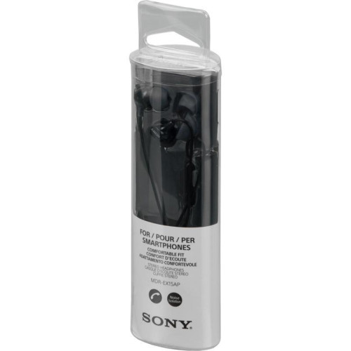 Гарнитура внутриканальные Sony MDR-EX15AP 1.2м черный проводные в ушной раковине Гарнитура внутриканальные Sony MDR-EX15AP 1.2м черный проводные в ушной раковине