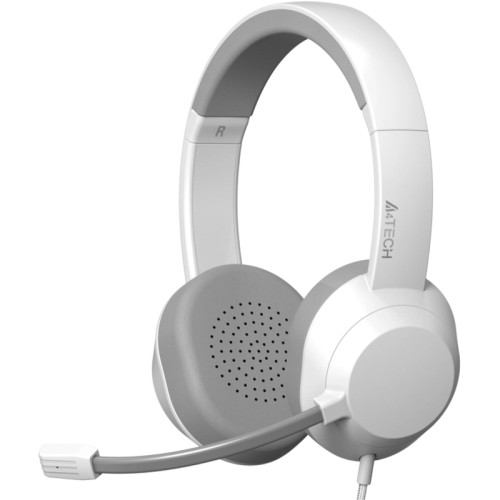 Наушники с микрофоном A4Tech Fstyler FH150U белый/серый 2м накладные USB оголовье (FH150U WHITE)