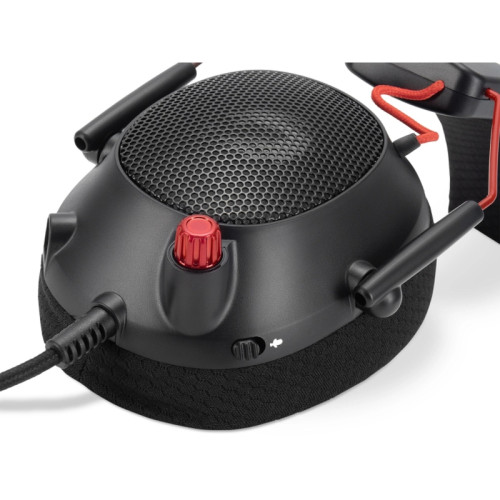 Наушники с микрофоном Oklick HS-L305G черный/красный 2м мониторные оголовье (2060511)