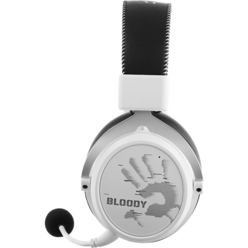 Наушники с микрофоном A4Tech Bloody MR590 Sports белый/черный 1.5м мониторные BT/Radio/3.5mm оголовье (MR590+ WIRED/SPORT WHITE)