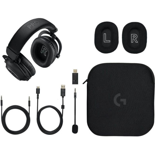 Наушники с микрофоном Logitech G Pro X 2 Lightspeed черный мониторные BT/Radio/3.5mm оголовье (981-001265)