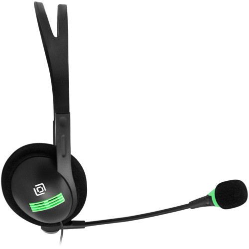 Наушники с микрофоном Оклик HS-M100 черный 1.8м накладные оголовье (1532004) Наушники с микрофоном Оклик HS-M100 черный 1.8м накладные оголовье (1532004)