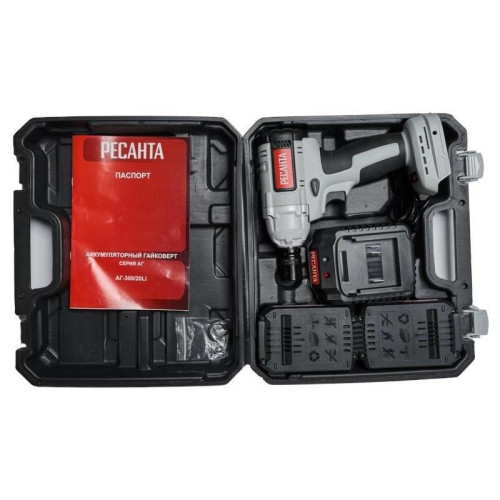 Гайковерт Ресанта АГ-300/20Li аккум. патрон:квад.1/2