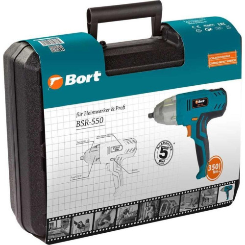 Гайковерт Bort BSR-550 550Вт патрон:квад.1/2 Гайковерт Bort BSR-550 550Вт патрон:квад.1/2