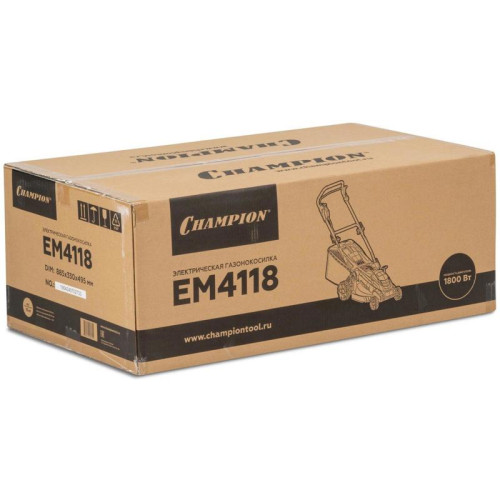 Газонокосилка роторная Champion EM4118 1800Вт
