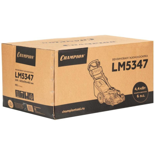 Газонокосилка роторная Champion LM5347 4400Вт