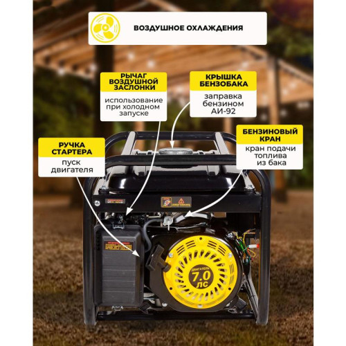 Генератор Huter DY2500L 2.2кВт