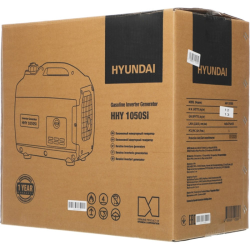 Генератор Hyundai HHY 1050Si 1.2кВт Генератор Hyundai HHY 1050Si 1.2кВт