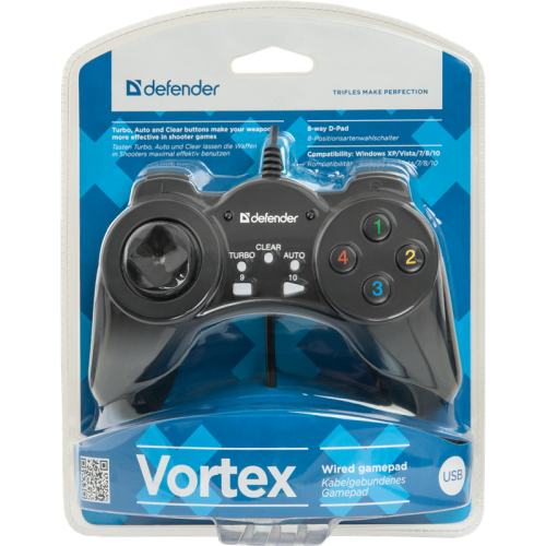 Defender Проводной геймпад Vortex USB, 13 кнопок