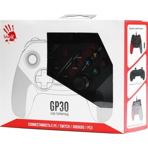 Геймпад A4Tech Bloody GP30 Sports черный/красный USB виброотдача обратная связь (GP30 SPORTS RED) Геймпад A4Tech Bloody GP30 Sports черный/красный USB виброотдача обратная связь (GP30 SPORTS RED)