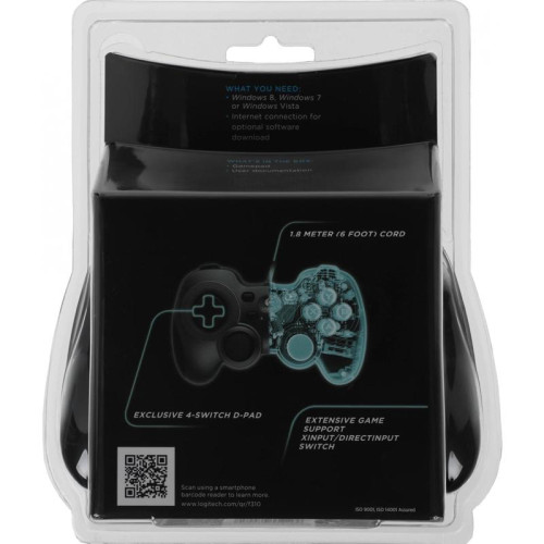 Геймпад Logitech F310 синий/черный USB (940-000112)