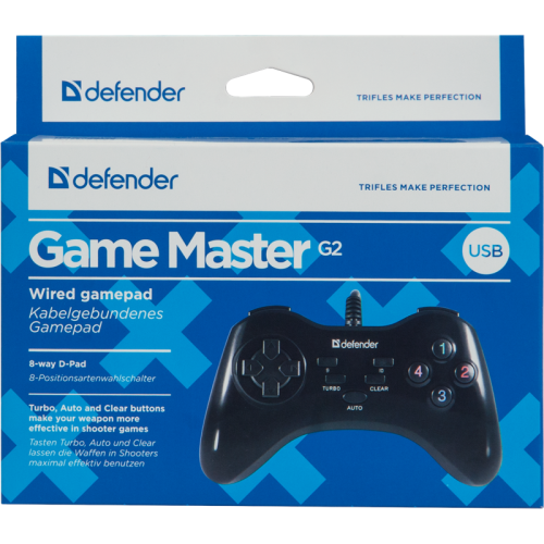 Defender Проводной геймпад Game Master G2 USB, 13 кнопок