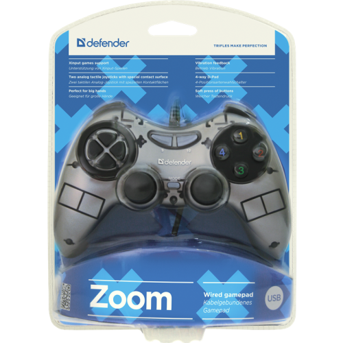 Defender Проводной геймпад Zoom USB Xinput, 10 кнопок, 2 стика