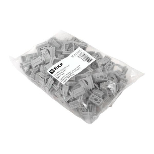 Крепеж/ Крепеж-клипса для ручного монтажа d20 мм серая EKF-Plast Крепеж/ Крепеж-клипса для ручного монтажа d20 мм серая EKF-Plast